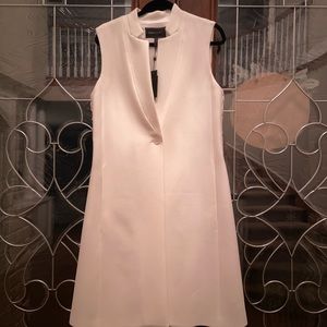 BCBG cream long vest NWT Large